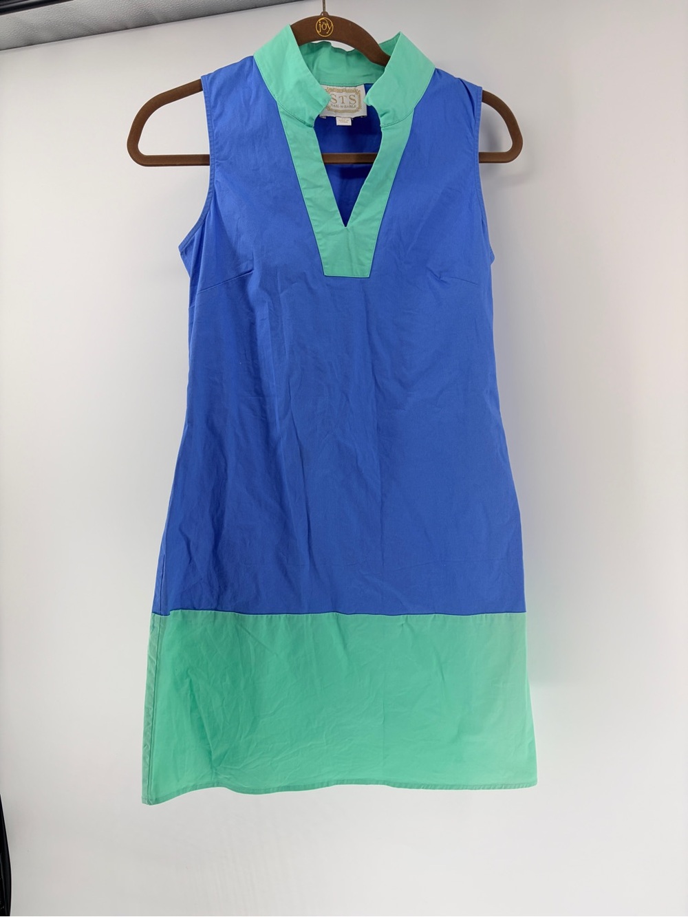 Sail To Sable Cotton Color Block Sleeveless Shift Dress